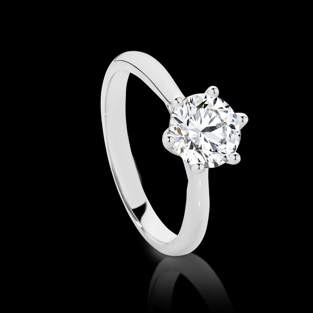18K White Gold 1.00ct Solitaire Engagement Ring