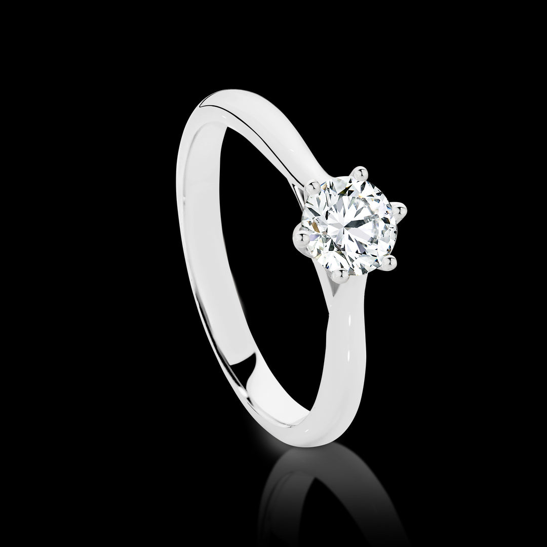 18K White Gold 0.30ct Diamond Solitaire Ring