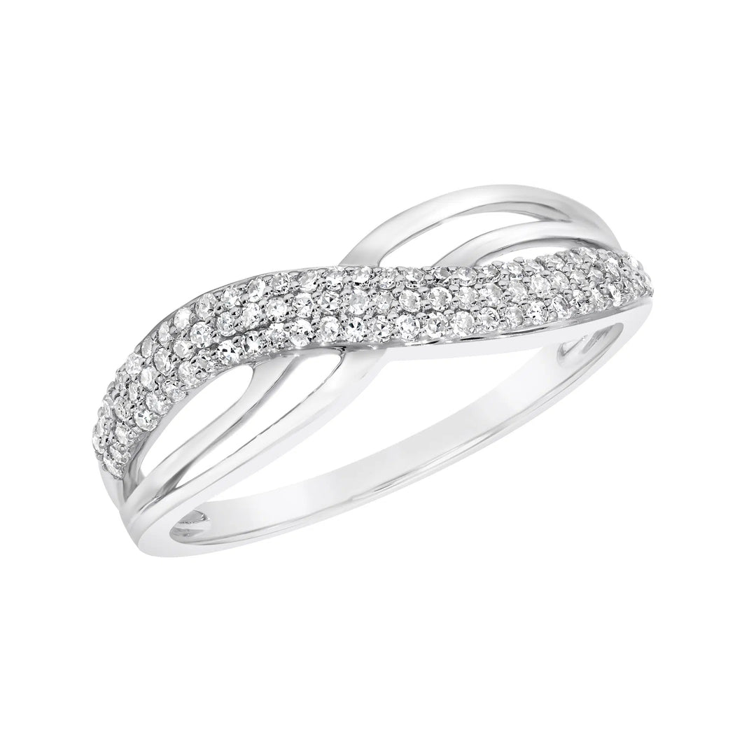 9K White Gold 0.25CT Diamond Ring