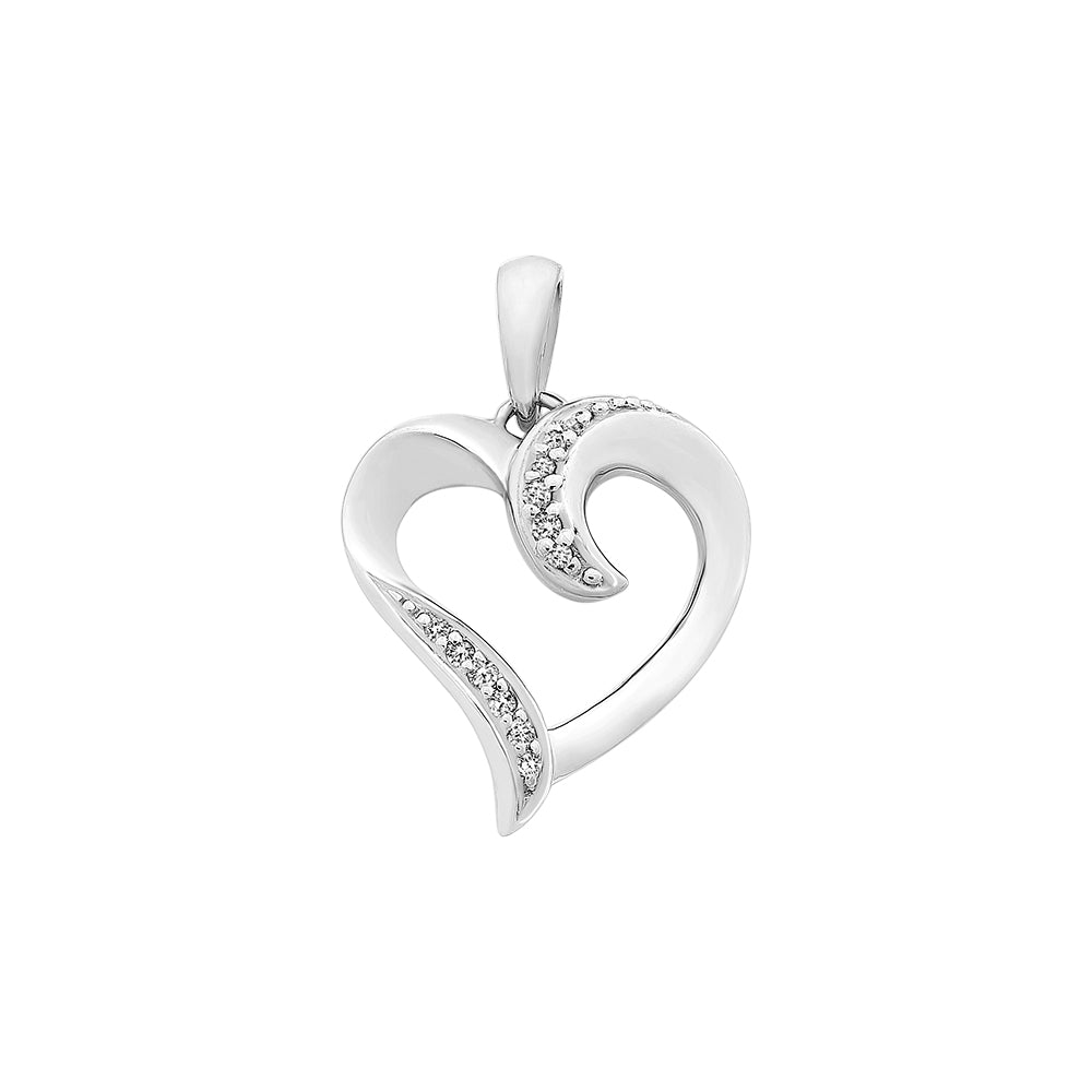 White Gold Open Diamond Pendant