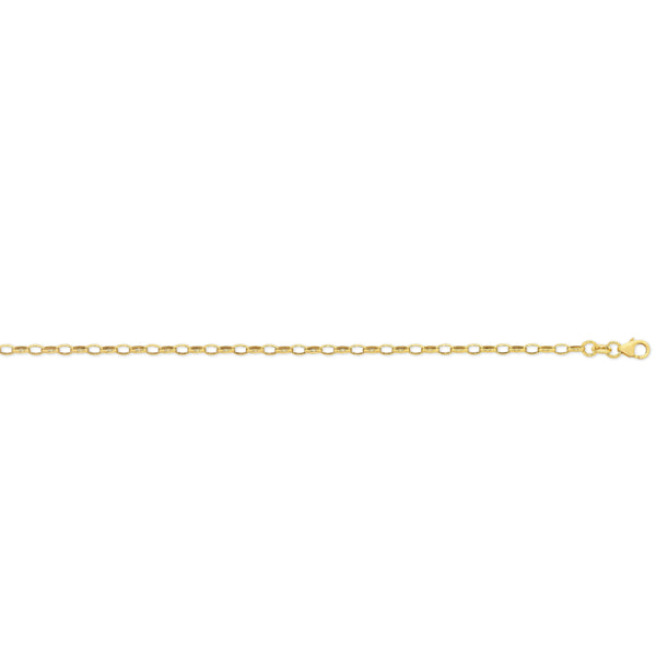9k YG S/Filled Fine Belcher Bracelet