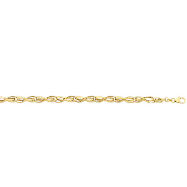 9k YG S/Filled Triple Twist Belcher Bracelet