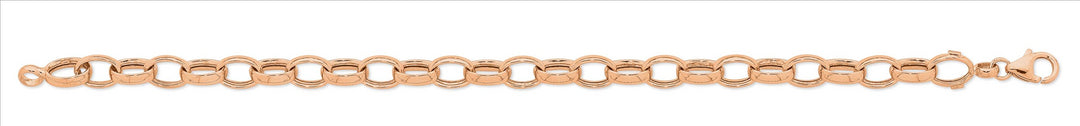 9k RG S/Filled Oval Belcher Bracelet