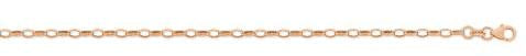 9k RG S/Filled Oval Belcher Bracelet