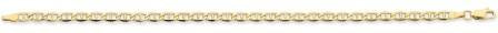 9k YG S/Filled Nutri-Grain Bracelet
