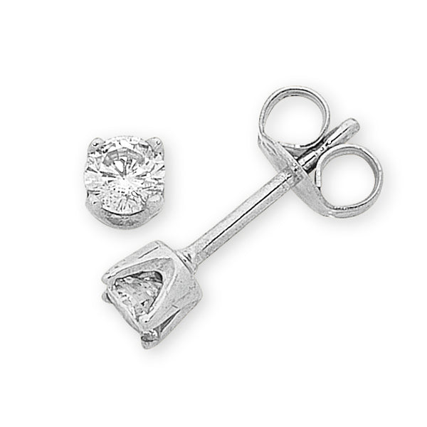 9K WG 0.12CT Diamond Studs