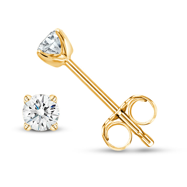 9K YG RBC Argyle Diamond Studs 0.50CT Total