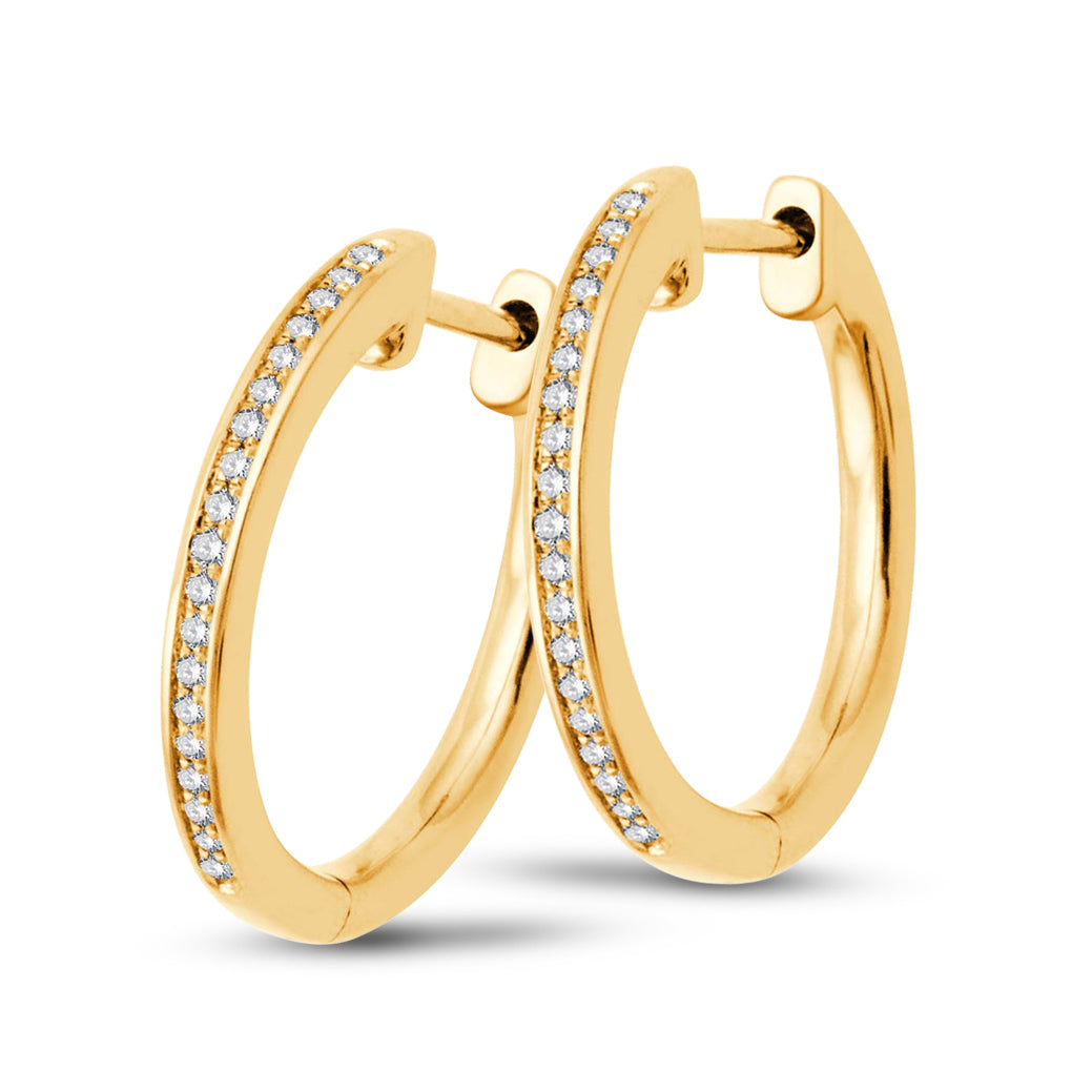 9K Yellow Gold Argyle Diamond Huggies