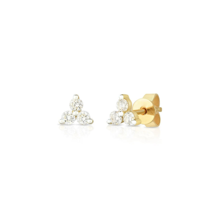 9K YG Argyle Diamond Studs