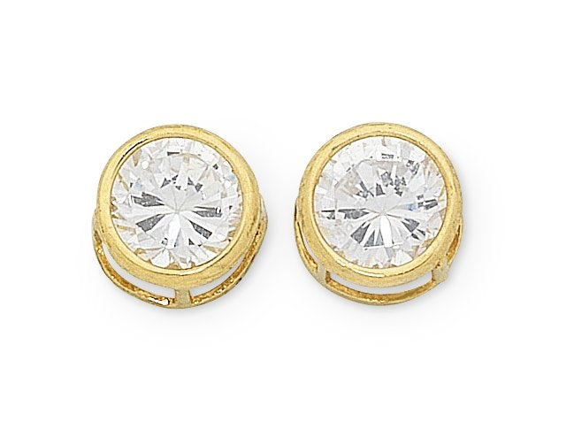 Yellow Gold Cubic Zirconia Studs