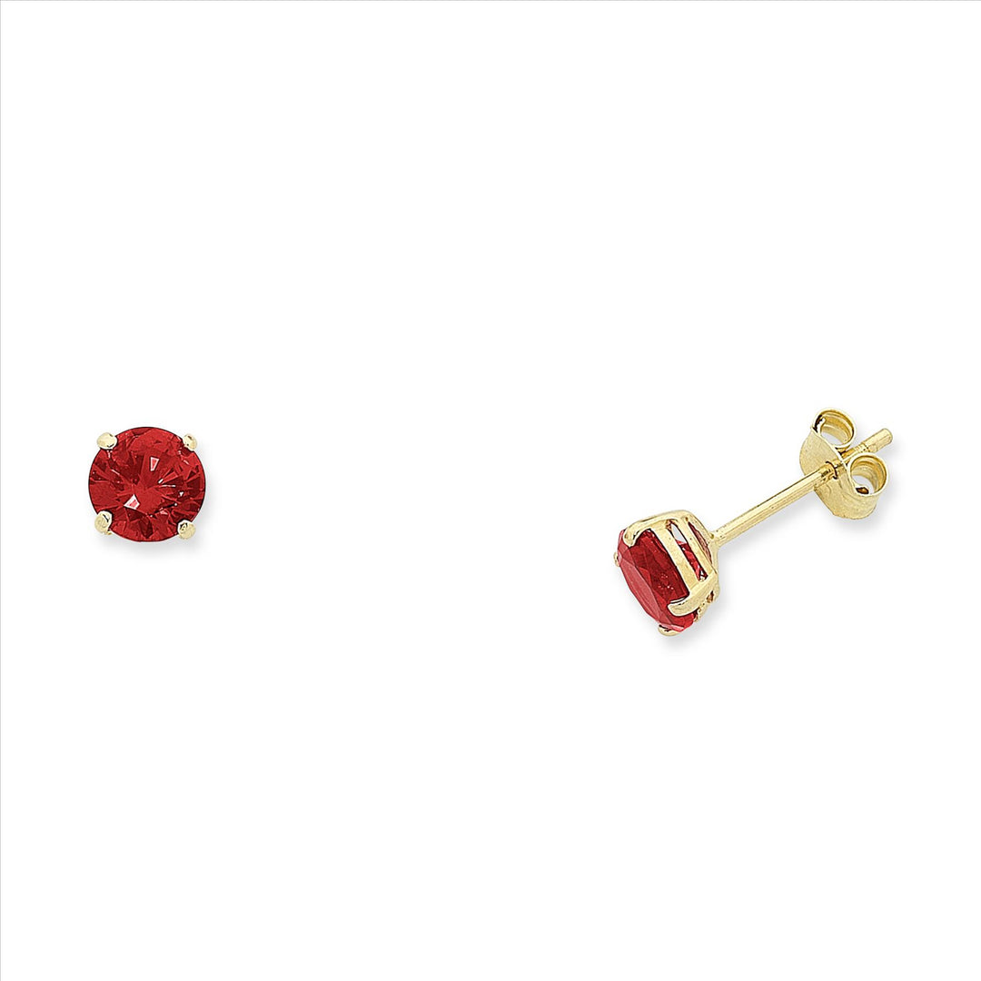 9k YG Ruby Studs