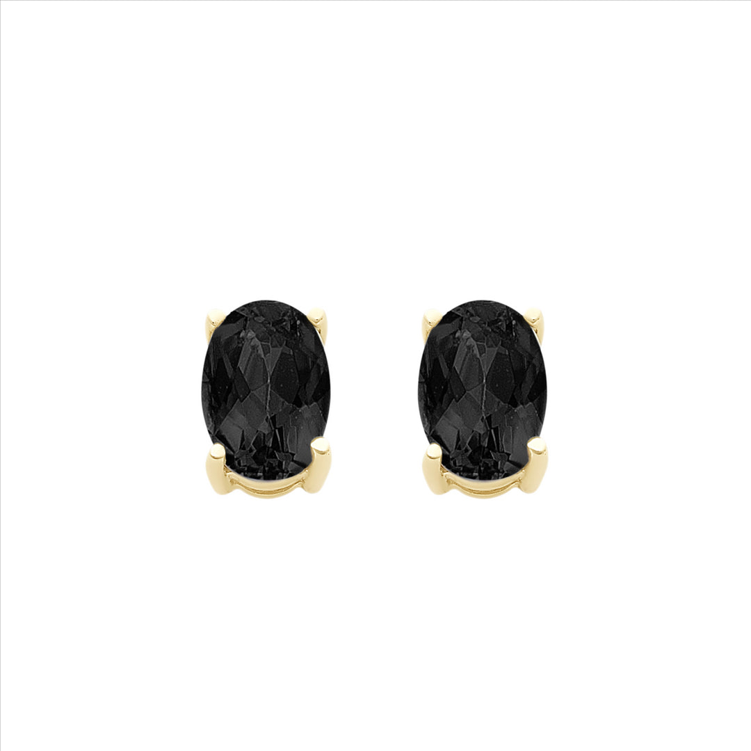 9K Yellow Gold Sapphire Studs