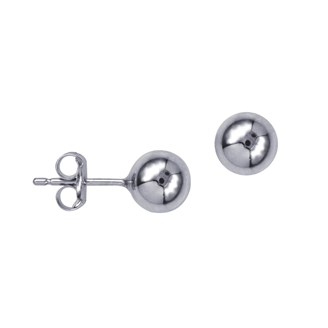 9k White Gold 3mm Balll Stud