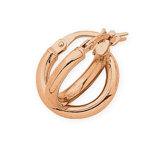9k RG S/Filled Small Plain Hoops