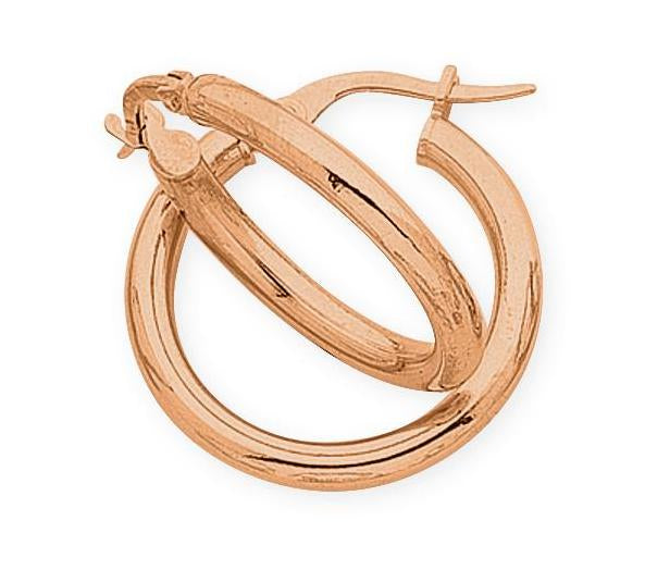 9k RG S/Filled Medium Plain Hoops