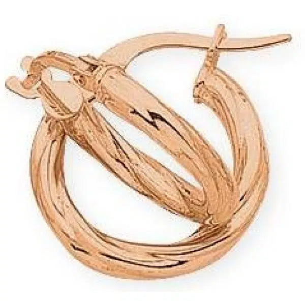 9k RG S/Filled Small Twist Hoops