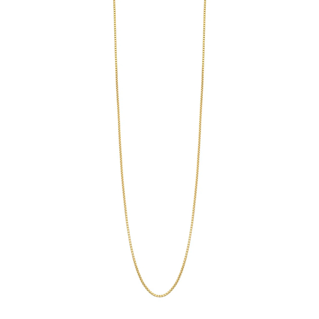 9CT YG S/Filled Box Chain