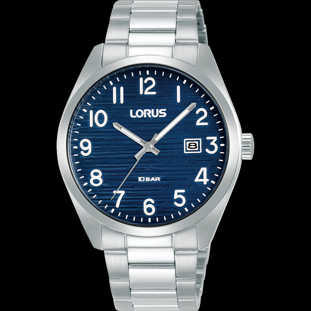 Lorus Mens Silver & Blue Watch