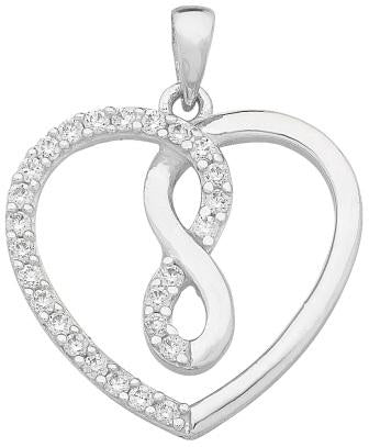 Silver Heart & Infinity Necklace