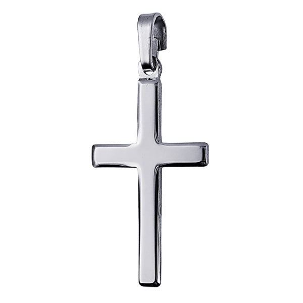 999 Fine Silver Cross Plain Pendant, With Display Chain