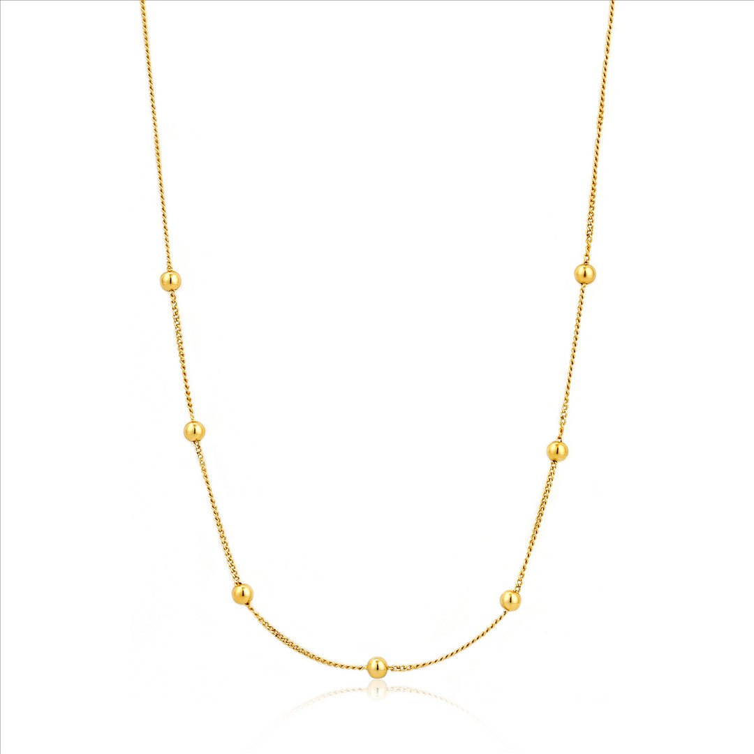 Ania Haie S/Slv Gold Plted Modern Minimalism Ball Chain N/L
