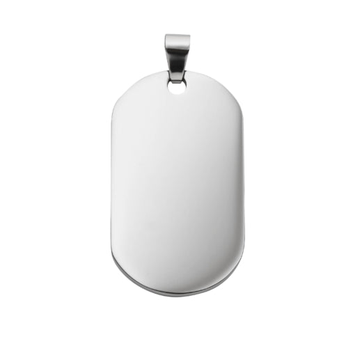 Blaze Stainless Steel Dog Tag Pendant With 55Cm Chain