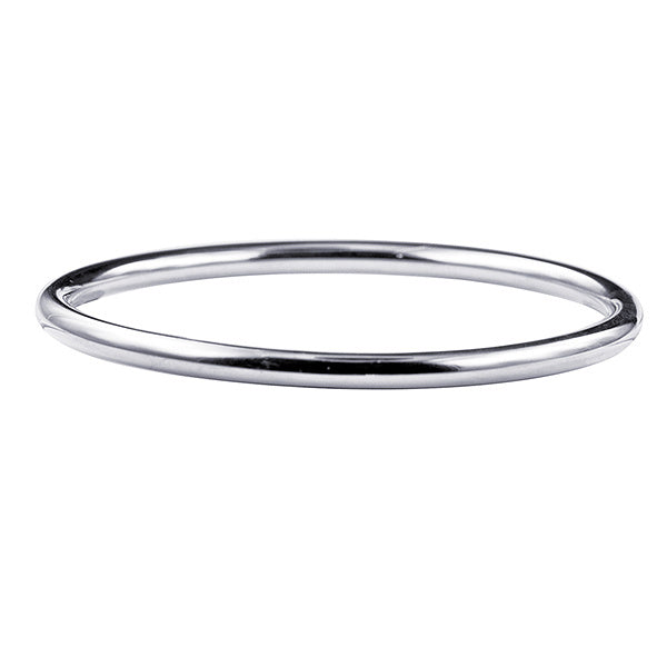 Stainless Steel Rhodium Ip Bangle 45Mm Hollow Golf Bangle