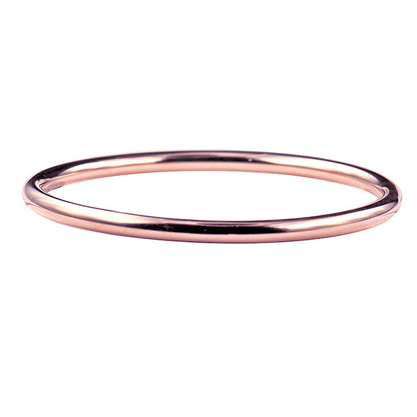 Rose Gold Plated S/Steel 50Mm Hollow Golf Bangle