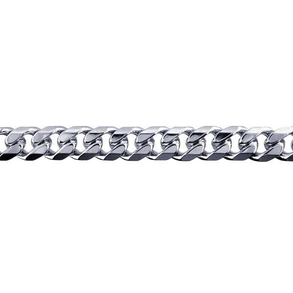 Silver Dia Cut Curb Bracelet
