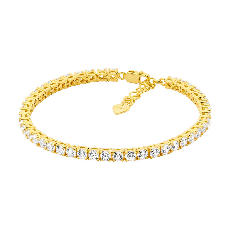 Ellani YG Plated 3.5MM CZ Tennis Bracelet