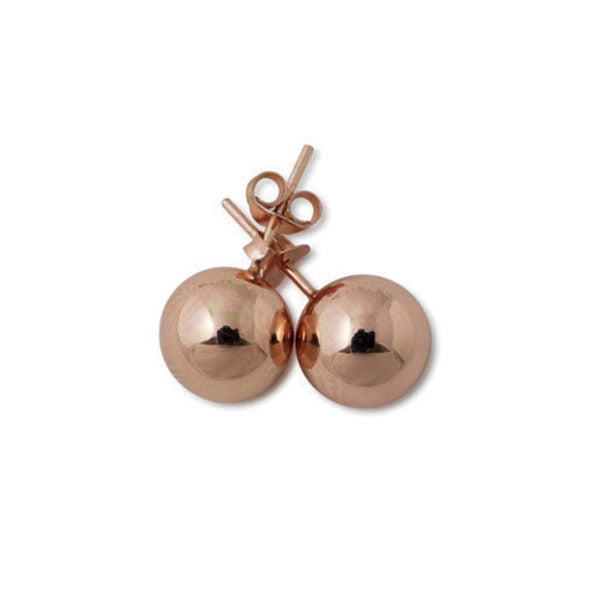 Von Treskow 10MM Rose Gold Plated Ball Studs