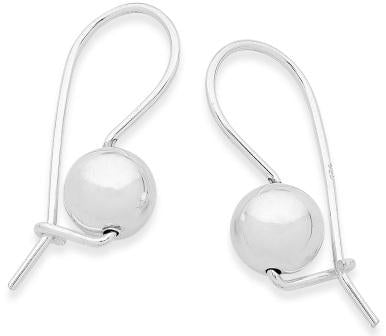 Silver Euroball Earrings