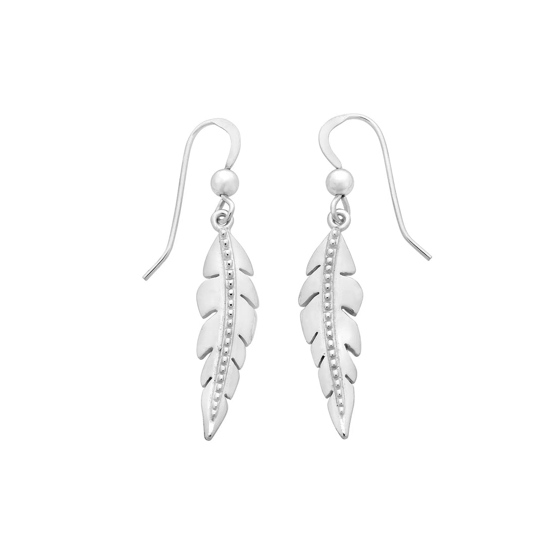 Sterling silver leaf earrings