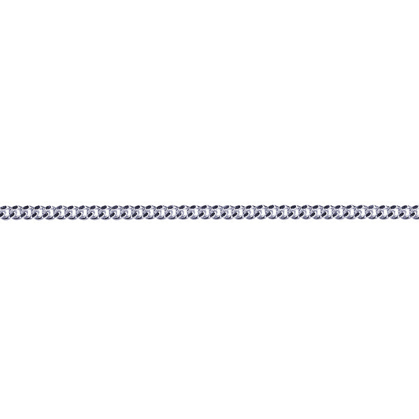 Silver Dia Cut Curb Chain 90CM