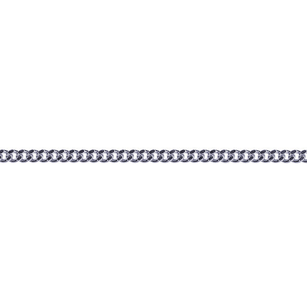 Silver Dia Cut Curb Chain 90CM