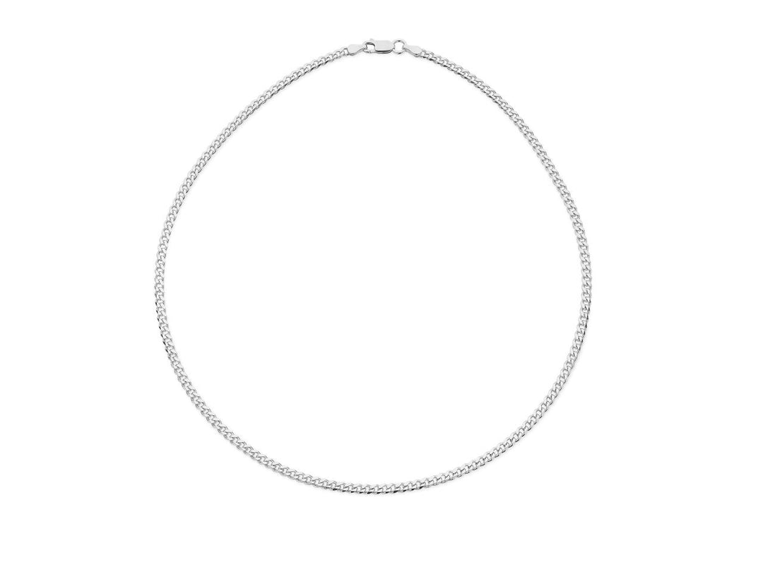 Sterling Silver Diamond Cut 50Cm Curb Chain With Parrot Clasp
