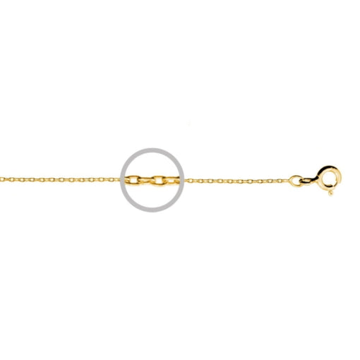 S/Silver Yell Plated Fine Trace 42+5Cm Chain W Bolt Clasp