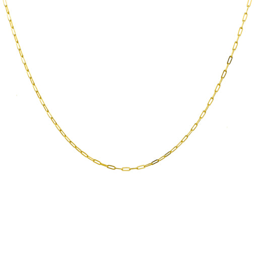 S/Silver Gold Plated Small Paperclip Chain With Cartier Clasp 40+5Cm