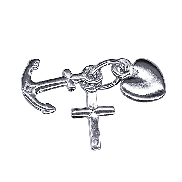 Silver Faith, Hope & Charity Charm