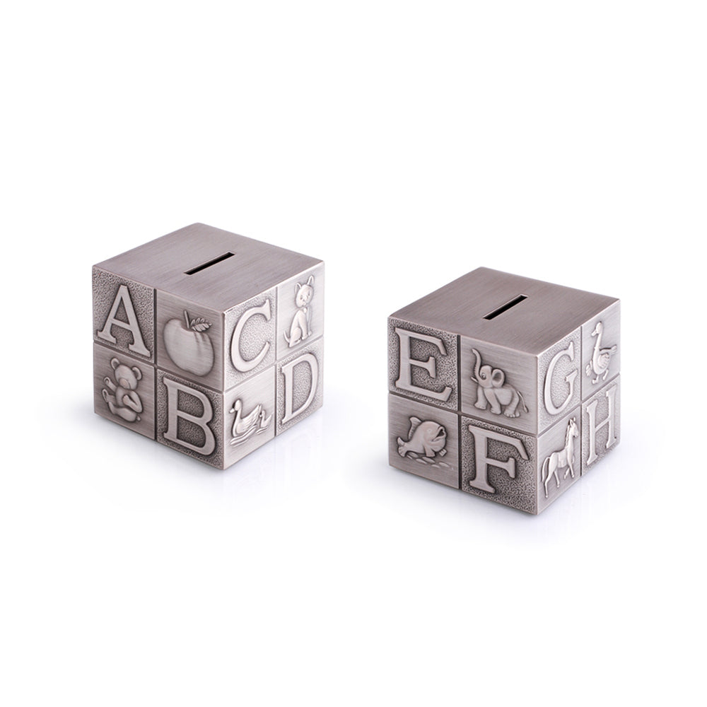 Pewter Alphabet Money Box