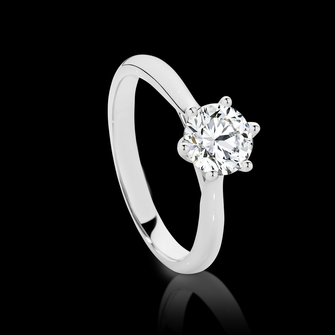 White Gold 0.70pt Solitaire Ring