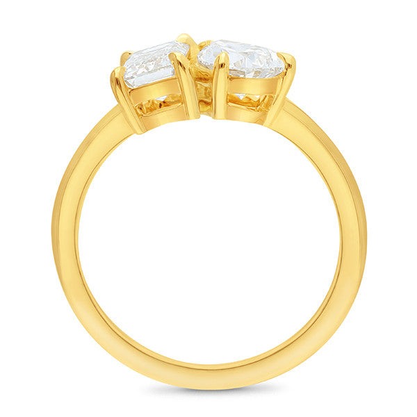 Ring 18Ct Yellow Gold Lab Grown Diamond 2=2.00Ct D/Vs