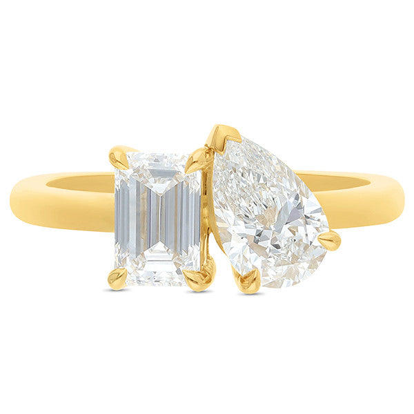 Ring 18Ct Yellow Gold Lab Grown Diamond 2=2.00Ct D/Vs