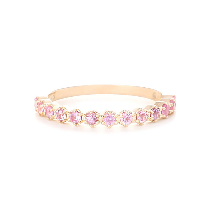 9K YG Natural Pink Sapphire Ring