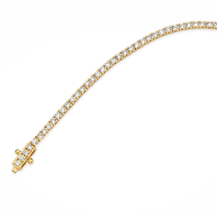 9K YG 2CT Lab Grown Dia Tennis Bracelet