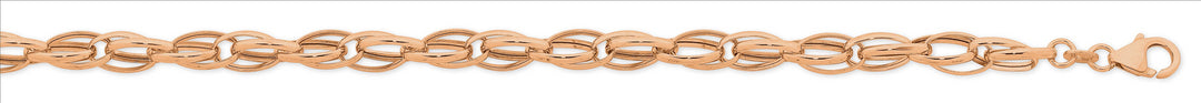 9k RG S/Filled Triple Link Bracelet