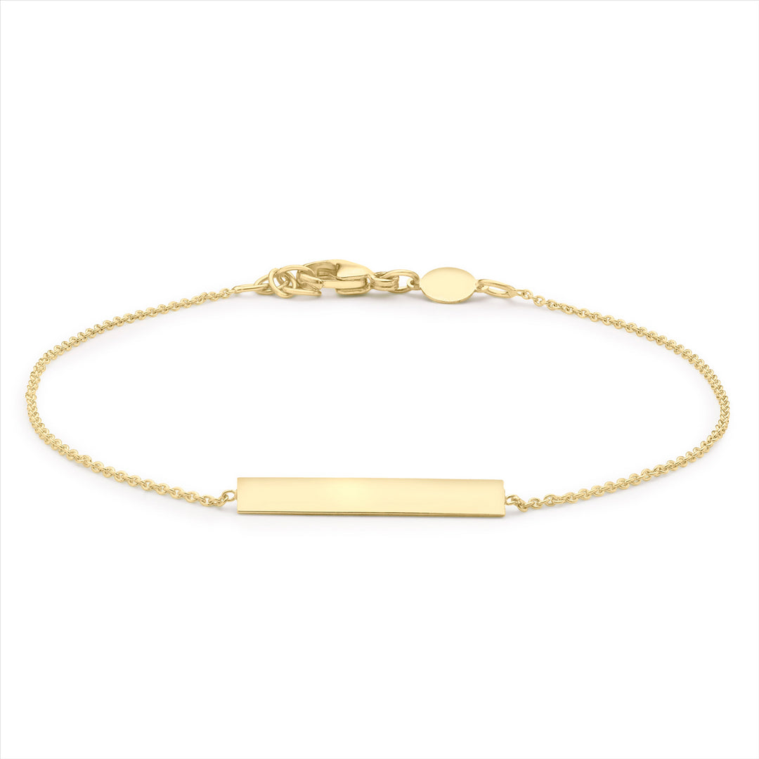 9K YG Bar Bracelet