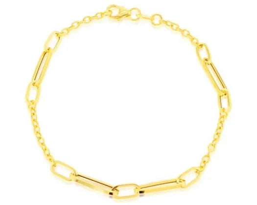9K YG Multi Link Bracelet