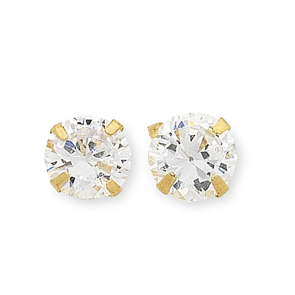 Yellow Gold Cubic Zirconia Studs