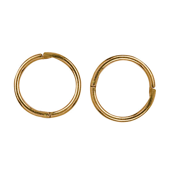 9K Yellow Gold 10mm Plain Sleepers